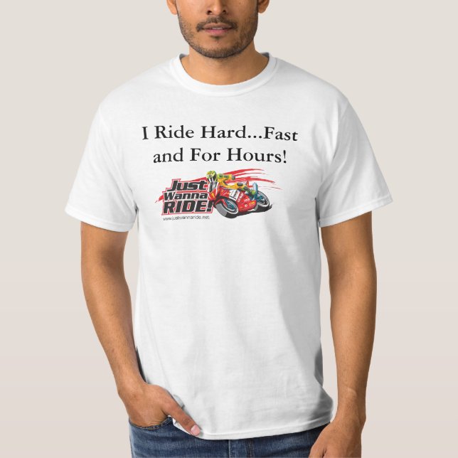 Jag rider hårt… tee shirt (Framsida)
