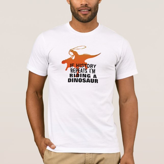 Jag rider på en dinosauris roliga t-shirt-design t shirt (Framsida)