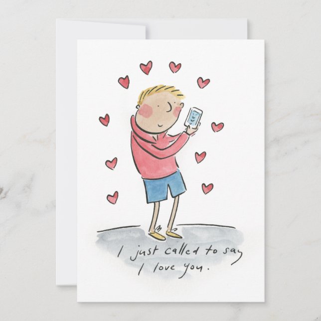 Jag ringde bara för att säga att jag kärlek du inbjudningar (Framsida)