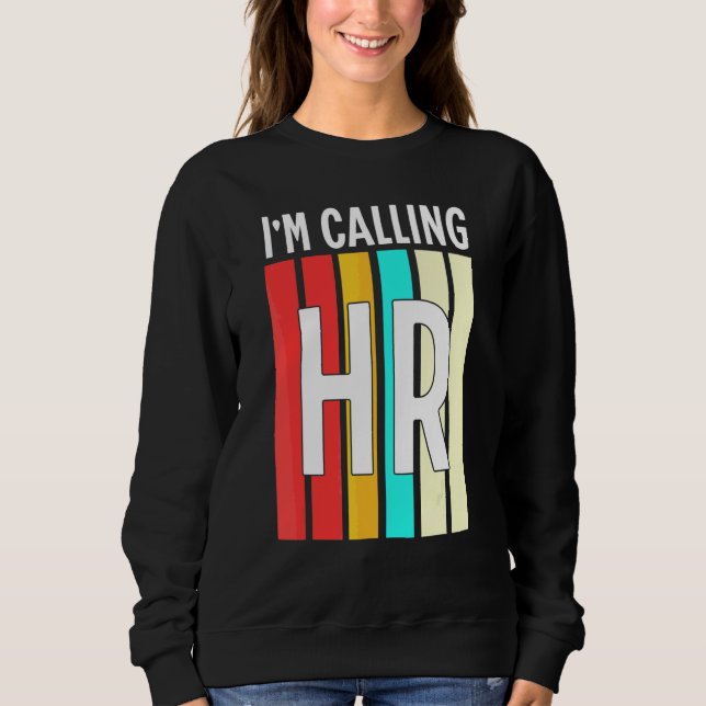 Jag ringer HR Anställd Chef Gag Retro T Shirt (Framsida)