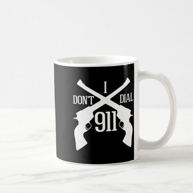 Jag ringer inte 911 mörkt kaffemugg (Höger)