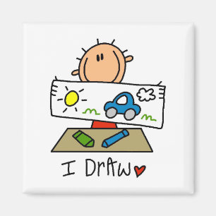 Jag ritar skjortor och presenter magnet