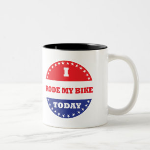 Jag roade min bike i dag Två-Tonad mugg