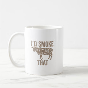Jag röker det där kotköttet Bbq Gift. Perfektens u Kaffemugg