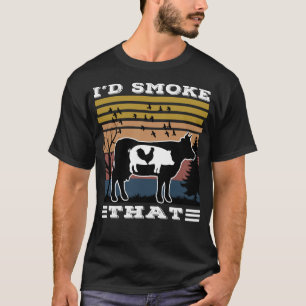 Jag röker Perfekten Pitmaster Gift Kött Grillin T Shirt