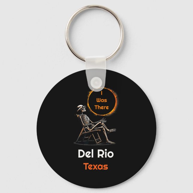 Jag Rolig Solförmörkelse Del Rio Texas Nyckelring (Framsida)