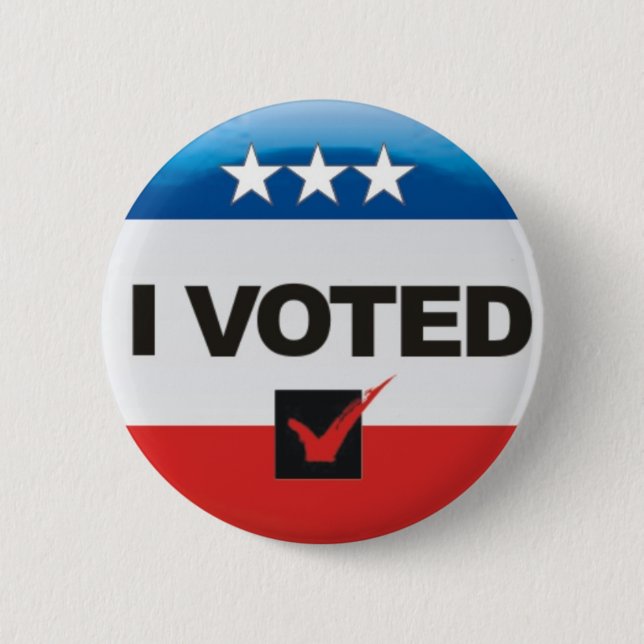 Jag röstade 2020 valdag enkel, icke-partitisan knapp (Framsida)