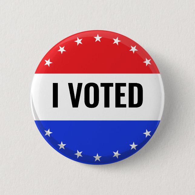 Jag röstade 2024 i valet med America Flagga Knapp (Framsida)
