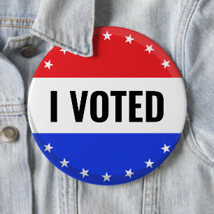 Jag röstade 2024 i valet med America Flagga Knapp