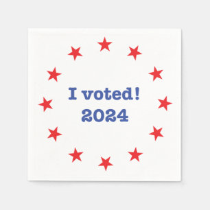 Jag röstade! 2024 pappersservett