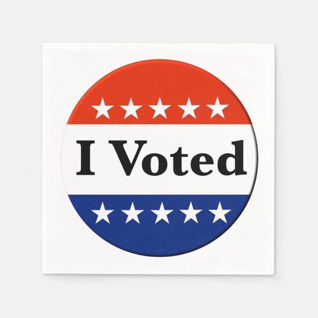 Jag röstade 2026 pappersservett (Framsidan)