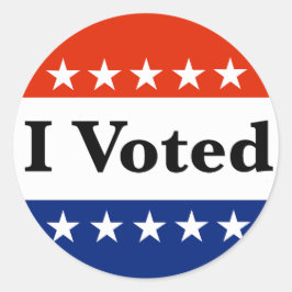 Jag röstade 2026 runt klistermärke