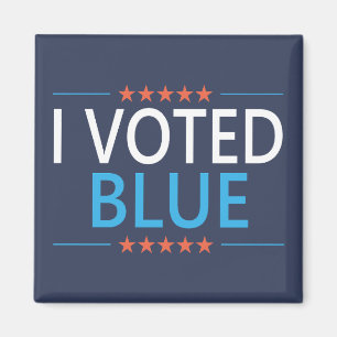 Jag röstade Blue Democrat Magnet