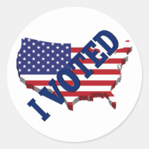 Jag röstade det Rött vitt blått valet i amerikansk