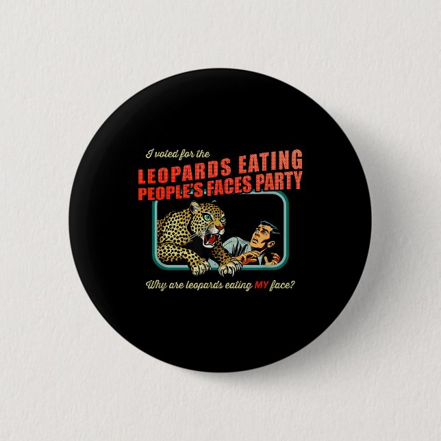 Jag röstade emot leoparder som utsätter människor  knapp (Framsida)