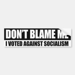 JAG RÖSTADE EMOT SOCIALISM Conserva Bildekal