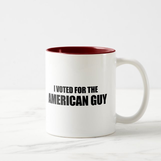 Jag röstade för amerikangrabben Två-Tonad mugg (Höger)