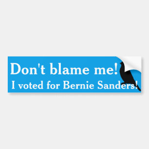 Jag röstade för Bernie! Bildekal