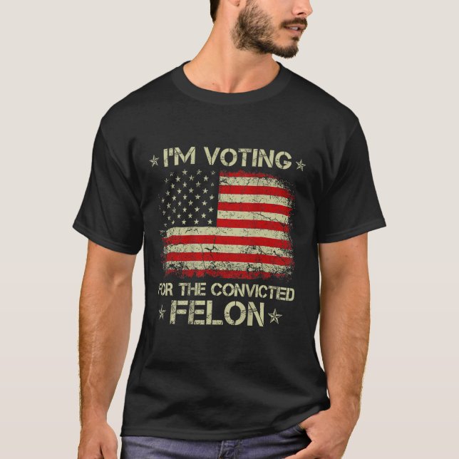 Jag röstade för den dömda felonklumpen 2024 t shirt (Framsida)