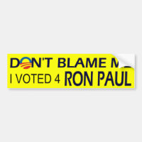 Jag röstade för den Ron Paul bildekalen
