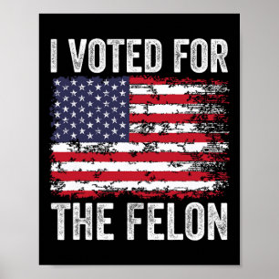 Jag röstade för Felon; Lilla republikansk trump 20 Poster