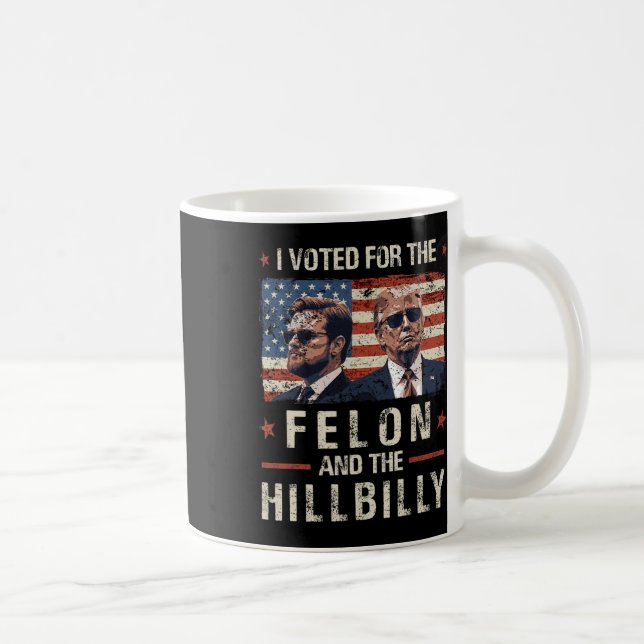 Jag röstade för Féon och Hillbilly 2024-trumman Kaffemugg (Höger)