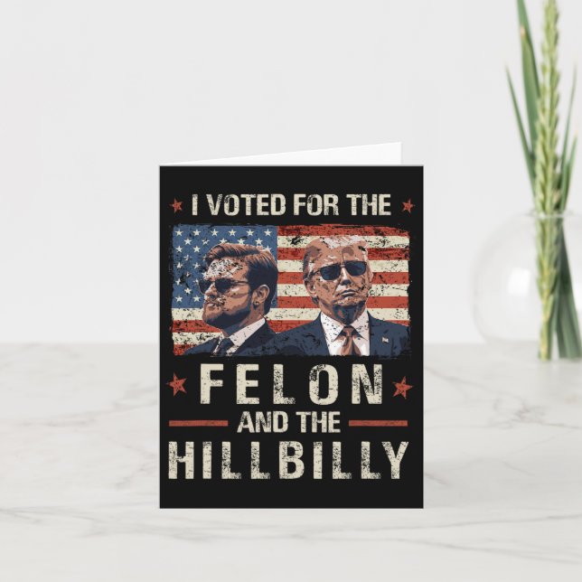 Jag röstade för Féon och Hillbilly 2024-trumman Kort (Framsida)