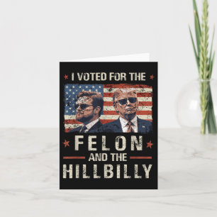 Jag röstade för Féon och Hillbilly 2024-trumman Kort