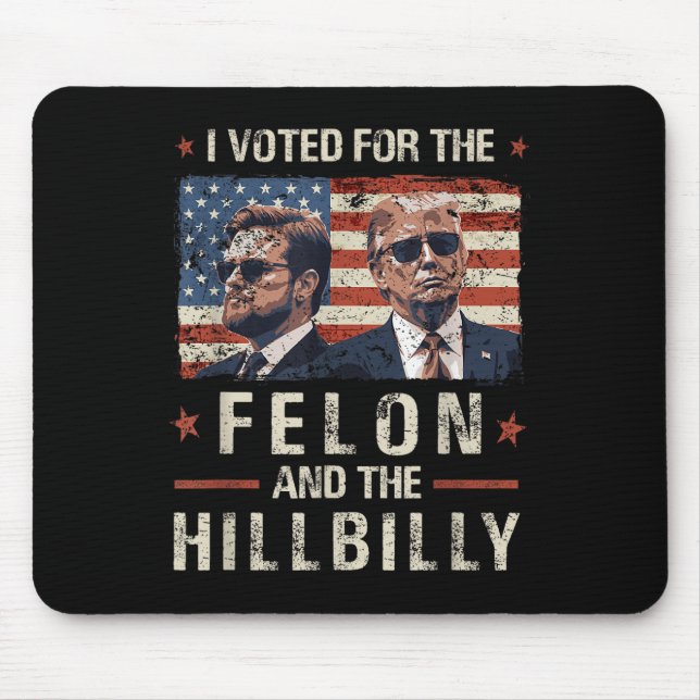 Jag röstade för Féon och Hillbilly 2024-trumman Musmatta (Framsidan)