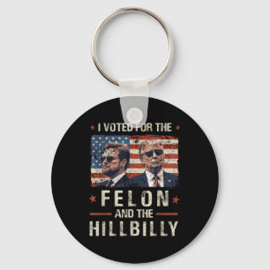 Jag röstade för Féon och Hillbilly 2024-trumman Nyckelring