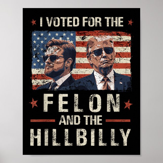 Jag röstade för Féon och Hillbilly 2024-trumman Poster (Framsidan)