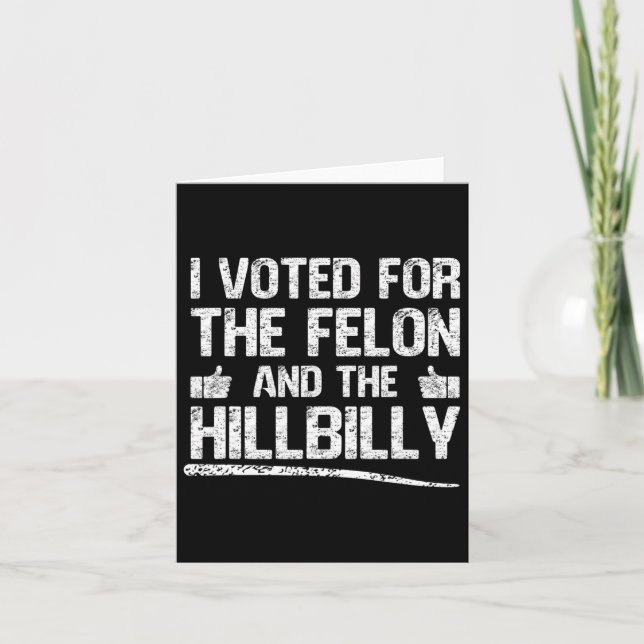 Jag röstade för Féon och Hillbilly-trumman 2024 Kort (Framsida)
