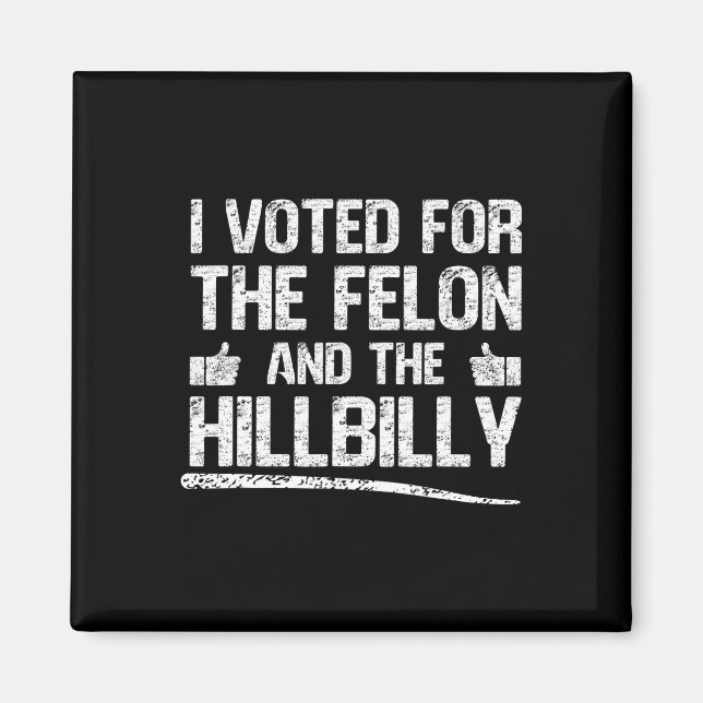 Jag röstade för Féon och Hillbilly-trumman 2024 Magnet (Framsidan)