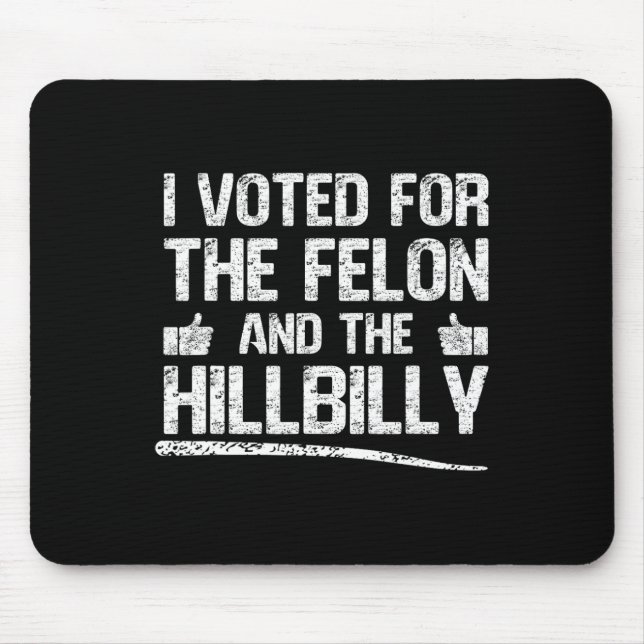 Jag röstade för Féon och Hillbilly-trumman 2024 Musmatta (Framsidan)
