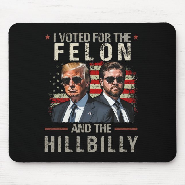 Jag röstade för Féon och Hillbilly-trumman 2024 Musmatta (Framsidan)