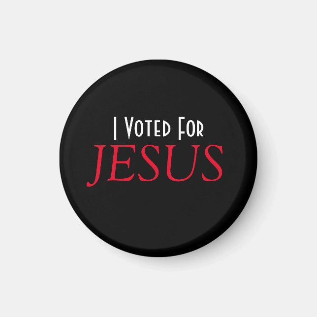 Jag röstade för JESUS Christian Magnet (Framsidan)