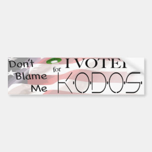 Jag röstade för Kodos Bildekal
