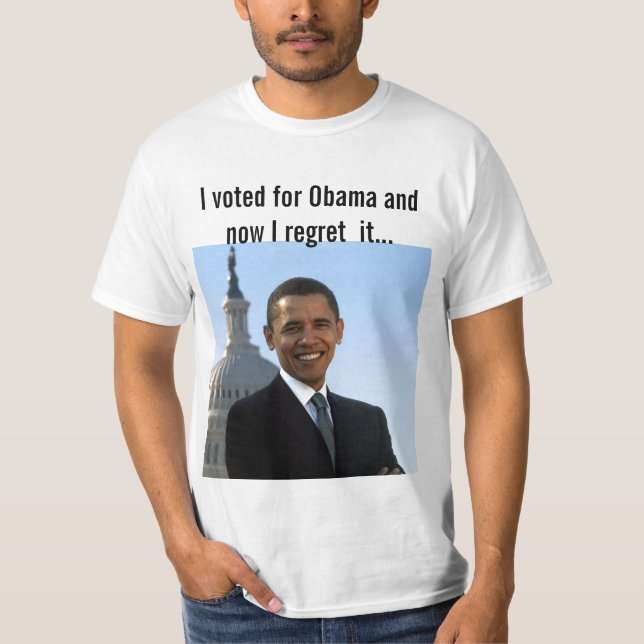 Jag röstade för Obama T-shirt (Framsida)