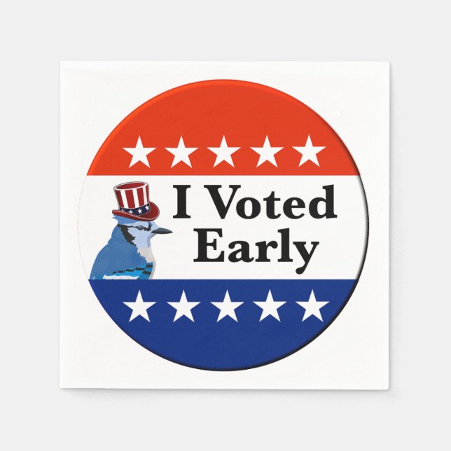 Jag röstade i valet i Tidigt 2026 Pappersservett (Framsidan)