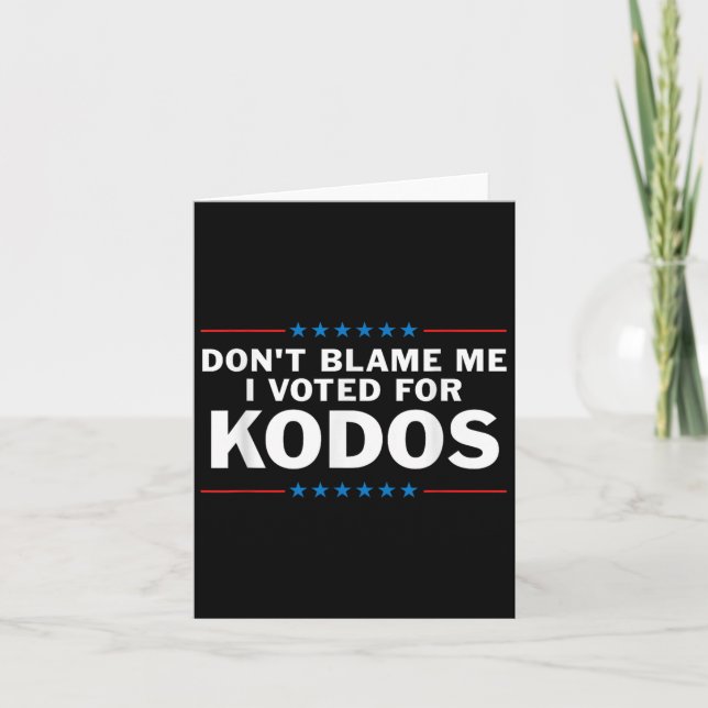 Jag röstade inte för Kodos. Kort (Framsida)