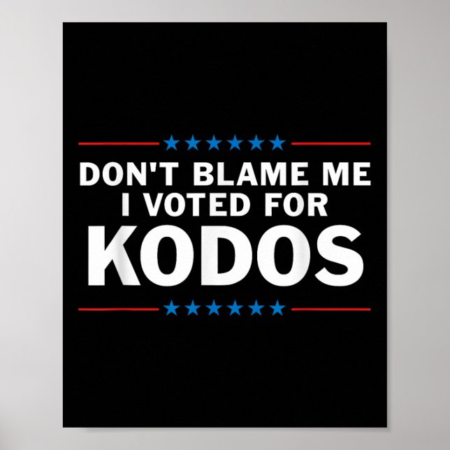 Jag röstade inte för Kodos. Poster (Framsidan)
