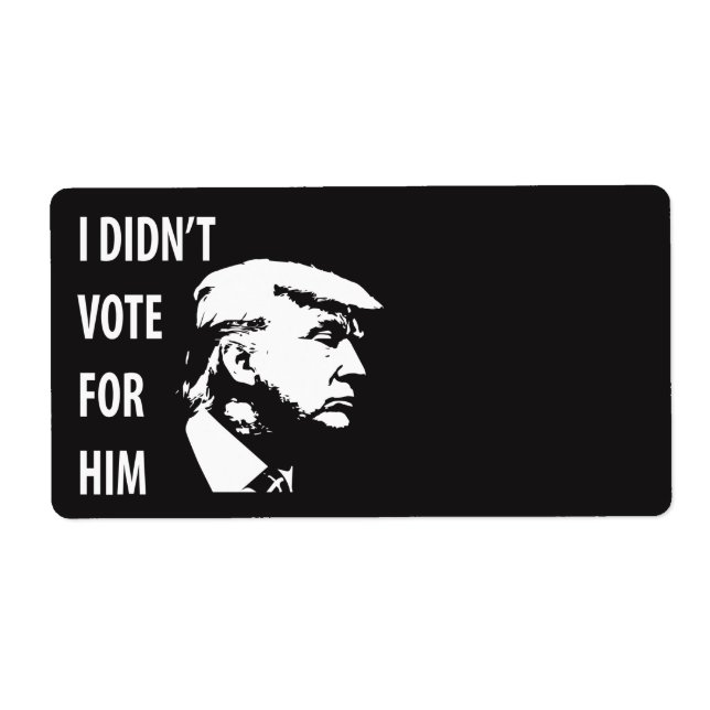 Jag röstade inte för Trump Fraktsedel (Framsidan)