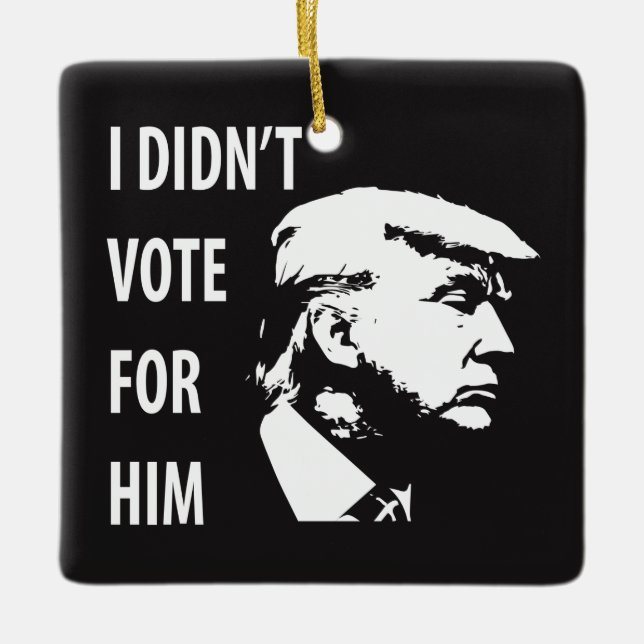 Jag röstade inte för Trump Julgransprydnad Keramik (Framsida)