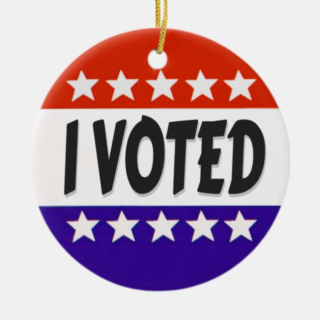 Jag röstade julgransprydnad keramik (Framsidan)