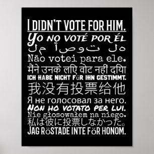 Jag röstade nej till honom - stöt mot trumpeter poster