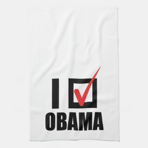 JAG RÖSTADE OBAMA BW - .PNG KÖKSHANDDUK