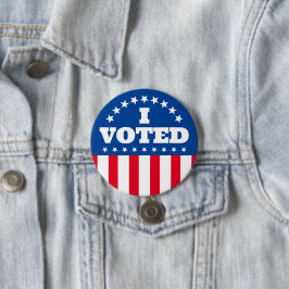 Jag röstade på Flagga-knappval Knapp