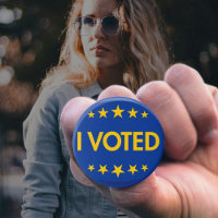 Jag röstade på knapp Europa Valet Framtida demokra
