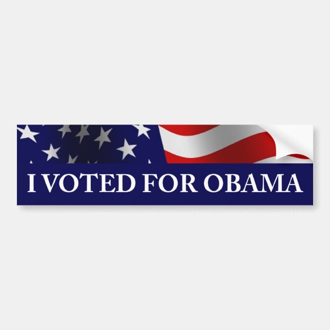 Jag röstade på Obama Bildekal (Framsidan)