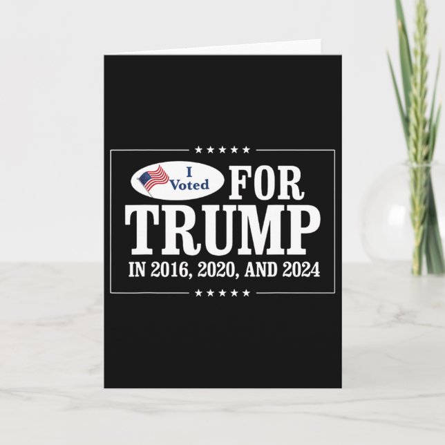 Jag Röstade På Trump 2016  Kort (Framsida)